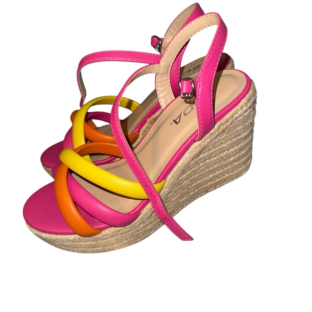 Soda Pink and Orange Platform Shoes